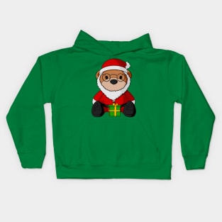 Santa Claus Teddy Bear Kids Hoodie